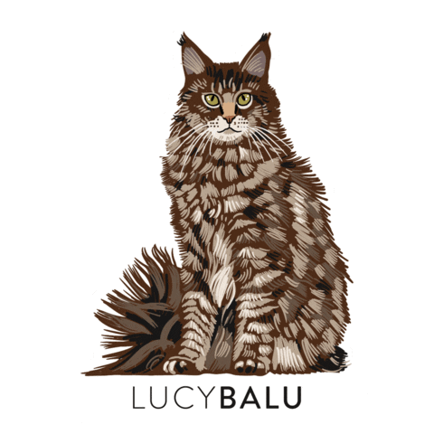 Cat Sticker by LucyBalu