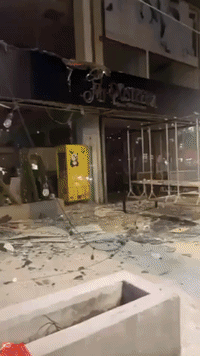 Damaged Storefronts in Acapulco in Wake of Strong Quake