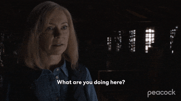 What Are You Doing Here GIF by PeacockTV