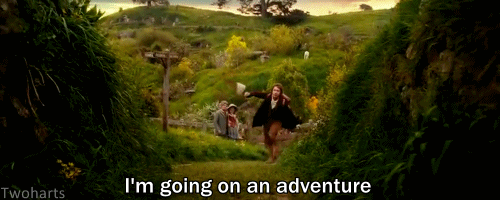 Image result for gif i'm going on an adventure