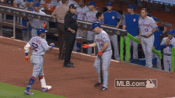 low five new york mets GIF by MLB