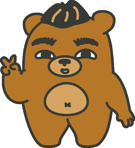 Happy V Sticker by maludbear