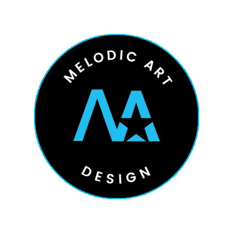 Melodic Art Design Sticker