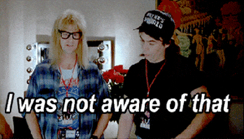 i was not aware of that waynes world GIF