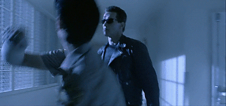 Image result for arnold punched terminator gif