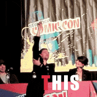 comic con pointing GIF