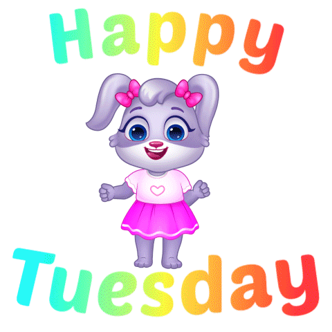 Happy Tuesday Morning Sticker by Lucas and Friends by RV AppStudios