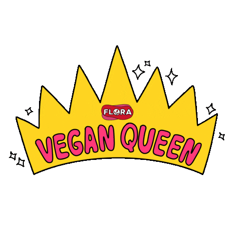 Queen Vegan Sticker by Flora Plant Butter