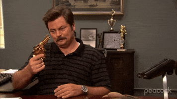 Ron Swanson Gun GIF by Parks and Recreation