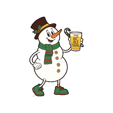 Christmas Snowman Sticker by BCAleTrail