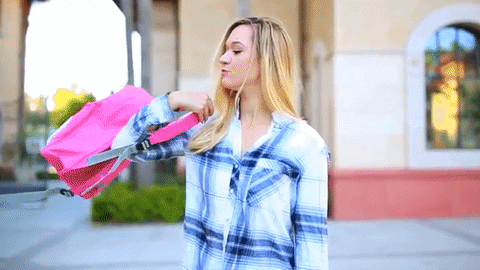 The Platform blonde back to school backpack alisha marie GIF
