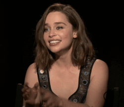 Giphy - Emilia Clarke Laughing GIF