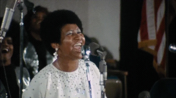 Aretha Franklin Neon Rated GIF