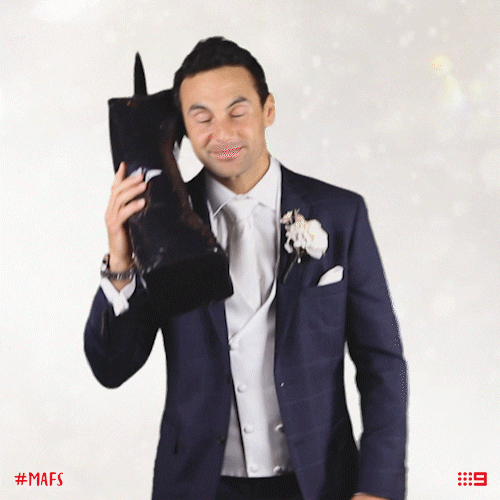 channel 9 phone GIF by Married At First Sight Australia