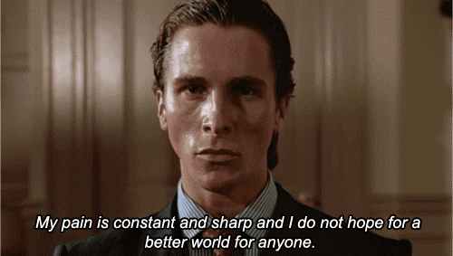 Image result for American Psycho gif