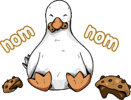 Goose Eating Sticker