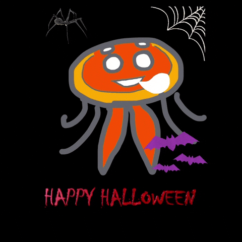 Happyhalloween Halloween Trickortreet Pumpkin Jacklantern Ptanuki Aochan Autumn October Fall GIF