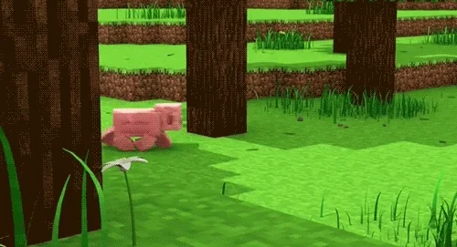 minecraft pig GIF