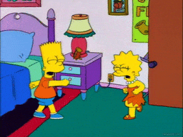 the simpsons fighting GIF