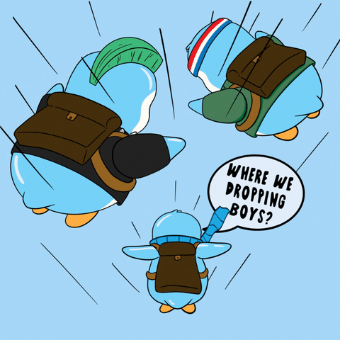 Flying Call Of Duty GIF by Pudgy Penguins