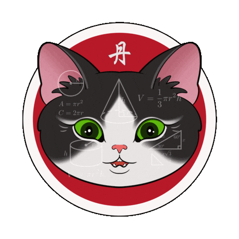 Cat Calculate Sticker