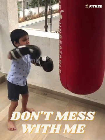 fitbee fight boxing kid dont mess with me GIF