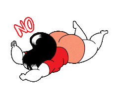 Angry No Way Sticker