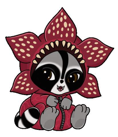 Raccoon Snuggles Sticker