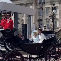 British Royal Family Takes Carriage Ride for Trooping the Colour Parade