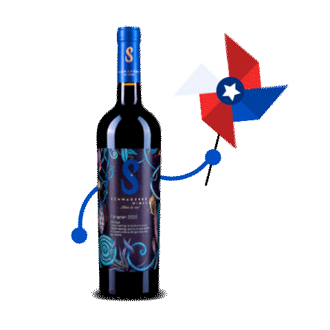 Fiestas Patrias Chile Sticker by Schwaderer Wines