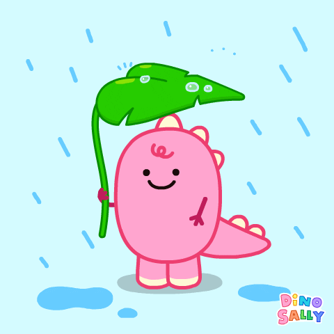 Happy Rainy Day GIF by DINOSALLY