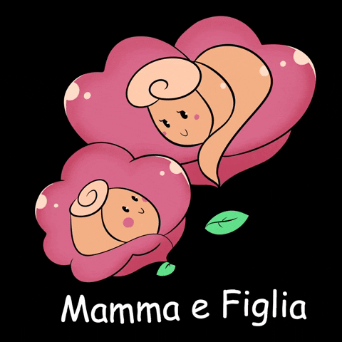 Cecilia_mammaefiglia amore mamma fiori bimba GIF