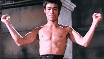Bruce Lee Flex GIF