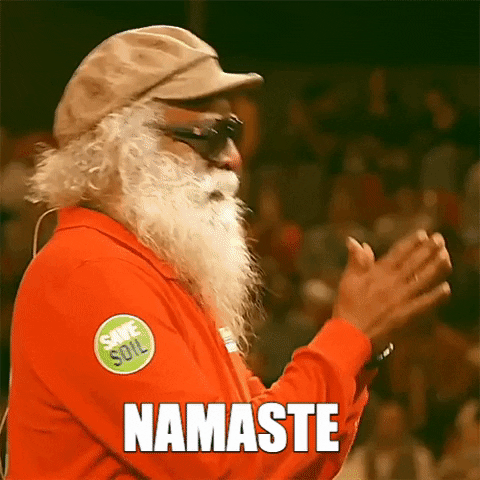 Namaste Bow Down GIF by Conscious Planet - Save Soil