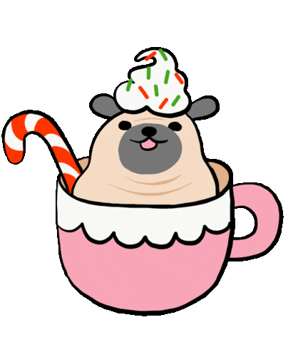 Merry Christmas Dog Sticker by Stefanie Shank