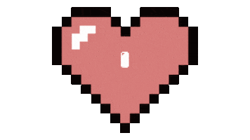 Heart Pixel Sticker by Cheese & Grain Frome