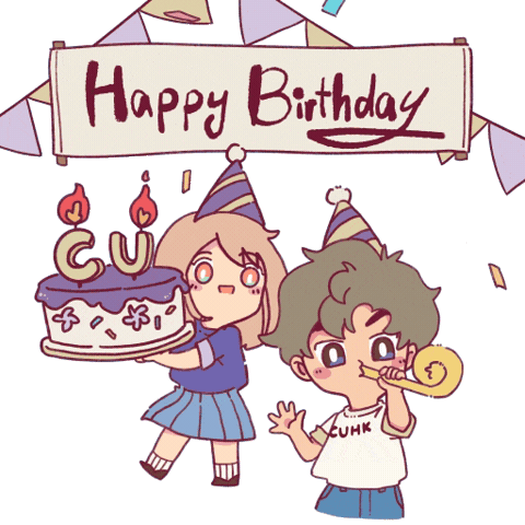 Happy Birthday Party Sticker by CUHK