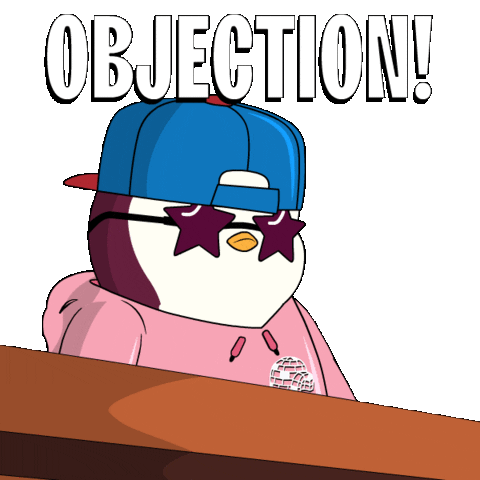 Disagree Ace Attorney Sticker by Pudgy Penguins