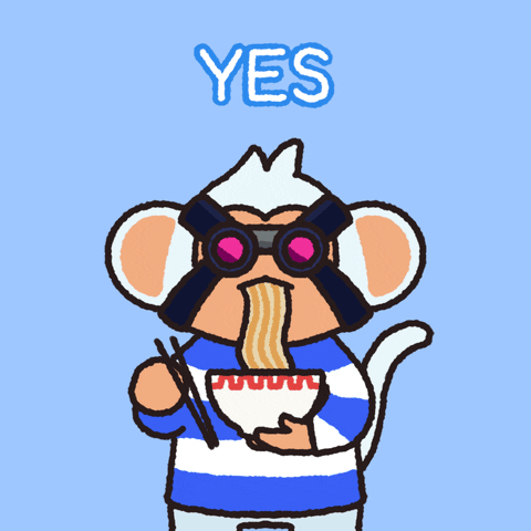 Snacks Yes GIF by Chimpers