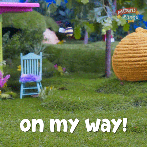 Be There Soon On My Way GIF by Mittens & Pants