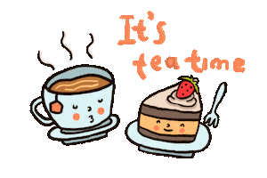 Teatime Sticker by cypru55