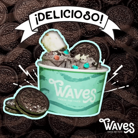 wavesicecream chocolate waves helado frutas GIF