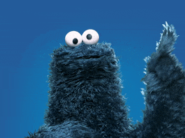 Cookie Monster Point GIF by Sesame Street
