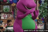 creepy barney gif