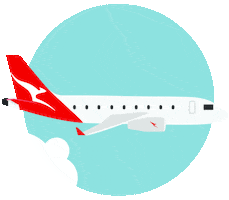 Fly Plane Sticker by Qantas