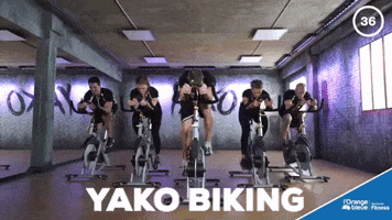 LOrangeBleue fitness bike biking yako GIF