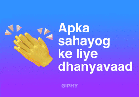 Apka Sahayog Ke Liye Dhanyavaad GIF by GIPHY Cares