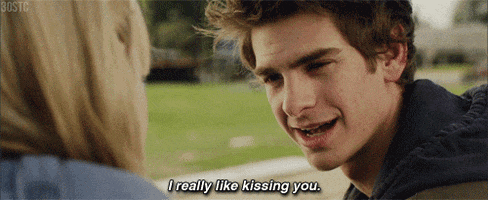 Image result for andrew garfield kiss gif
