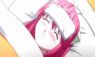 anime tired ugh sick sleepy