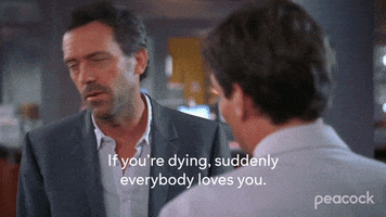 Dying Hugh Laurie GIF by PeacockTV
